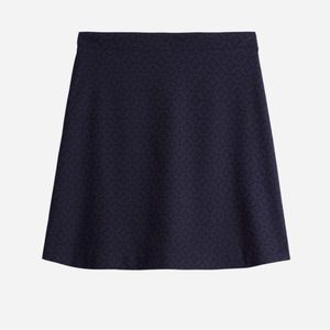 A-Line Navy Patterned Skirt